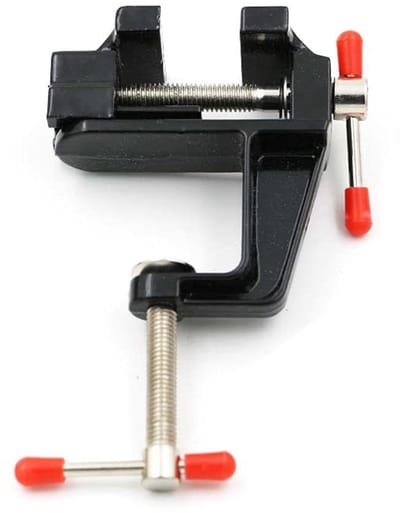 Dailygoods- Bankhamer Compact - Tafelvice - Aluminium Legering - Handmatig Gebruik - 30mm Klem - 154g Lichtgewicht