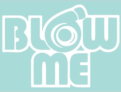 Grappige auto - raam sticker blow me