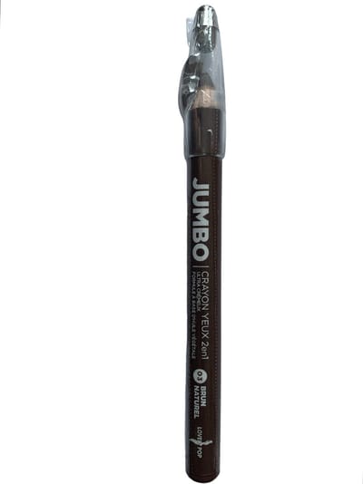 Lovely Pop - JUMBO 2 in 1 Matte Oogschaduw en Oogpotlood - Bruin - Brun Naturel - Ultra Romig - 1 Potlood met puntenslijper - Nummer 03