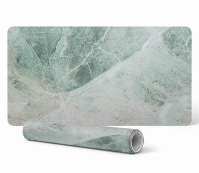 Moderne bureauonderlegger voor thuiswerken met marmer- en natuurpatroon, 90x45 cm