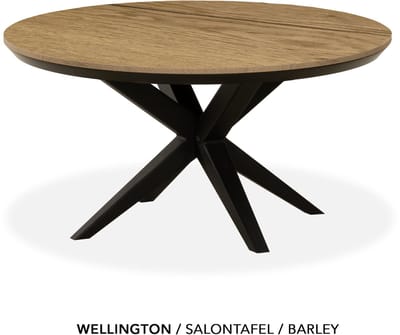 Maxfurn - Ronde salontafel met verjongde rand | Zeer krasvast | Kleur: Barley | diameter 80cm