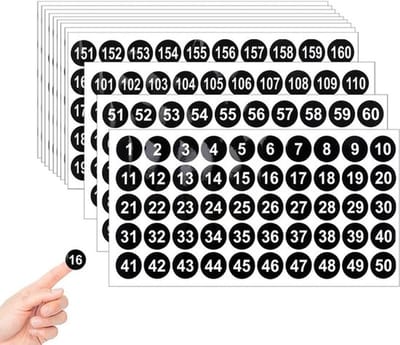 Cijferstickers 600 stuks - Zelfklevende Nummerstickers - Waterdicht - Binnen/Buiten - 2,5 cm - Perfect voor Etikettering