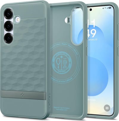 Spigen Geschikt voor Samsung Galaxy S25 Plus - Parallax Magfit - Geschikt voor Mag Back Cover Hoesje - Groen