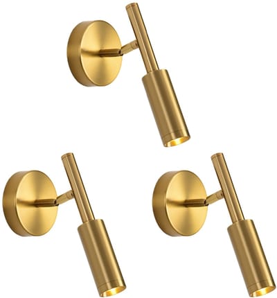Set van 3 Wandlamp LED 5W Modern Nachtlampje voor Slaapkamer Wandlampen Dimbaar Woonkamer Goud