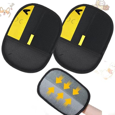 2 stuks Fleece Handschoenen voor Dierenhaar Verwijdering, Efficiënte Haarverwijderaar voor Huisdieren, Ideaal voor Vachtverzorging en Schoonmaken