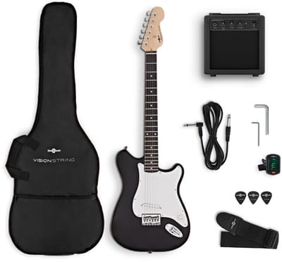 VISIONSTRING 3/4 Elektrische Gitaar, Zwart
