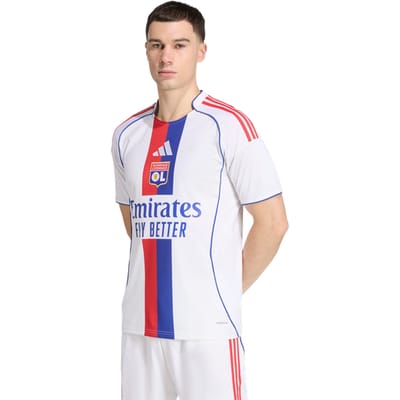 Adidas Olympic Lyon Home 25-26 Truien/Replica's Heren - Wit - Maat XS - Poly Jersey