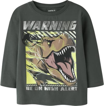 NAME IT - NMMJIM JURASSIC LS NREG TOP BOX NOOS SKY - Jongens - Lange mouwen shirts