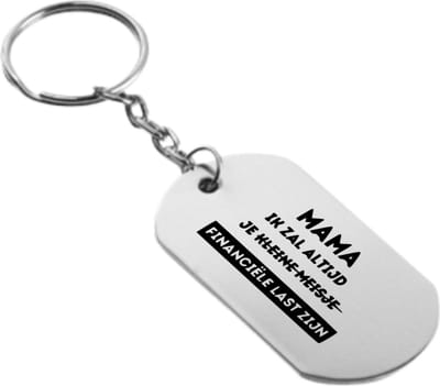 Akyol - mama ik zal altijd je financiële last zijn sleutelhanger - Mama - familie mensen die een mama hebben - cadeau - 54 x 29mm