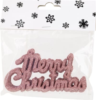 Cosy @ Home kersthangers - 6x - roze - kunststof - 10 cm - kerstversiering / kerstornamenten
