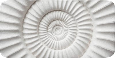 WC mat 120x60 cm - Antislip - Schelp - Spiraal - Wit - Toiletmat - Vloermat - Douchemat - Toilet tapijt - Toiletmatten