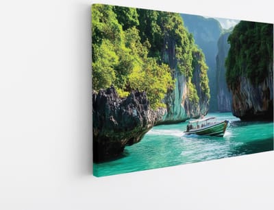 Saammp Canvas Schilderij - Natuur - Bergtop in de zon - landschappen - 30x20 - Foto op canvas - Wanddecoratie - Muurdecoratie Woonkamer - Slaapkamer decoratie - Canvas Print