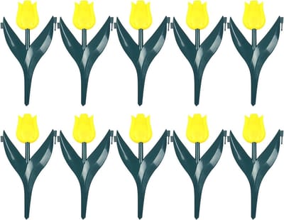 Bloembed Omheining - Tuinranden Set - Planten Beschermen - Weerbestendig PP Materiaal - 10 Stuks - Geel
