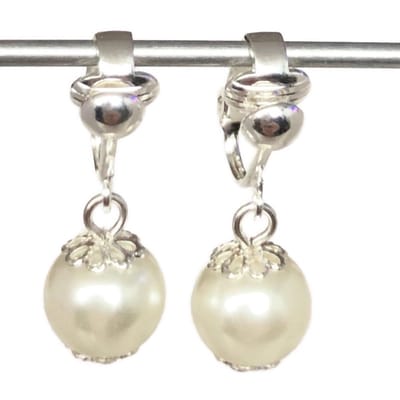 Clip Oorbellen - Oorclips - Party - Parel - Verzilverd - Hangers - MNQ bijoux