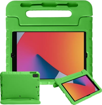 Hoesje - Geschikt voor Apple iPad 8 (2020) - 10.2 inch - 8e Generatie - Kinderhoes Shockproof Bumper - Kidsproof Case - Tablethoes - Kinder Hoes Cover - Groen