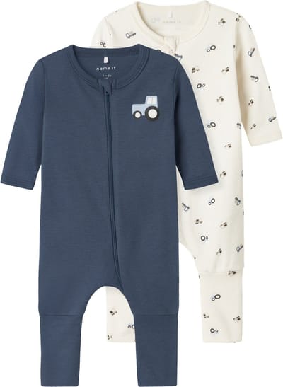NAME IT- NBMNIGHTSUIT 2P ZIP FF JET TRACTOR NOOS - Jongens - Sleepsuit