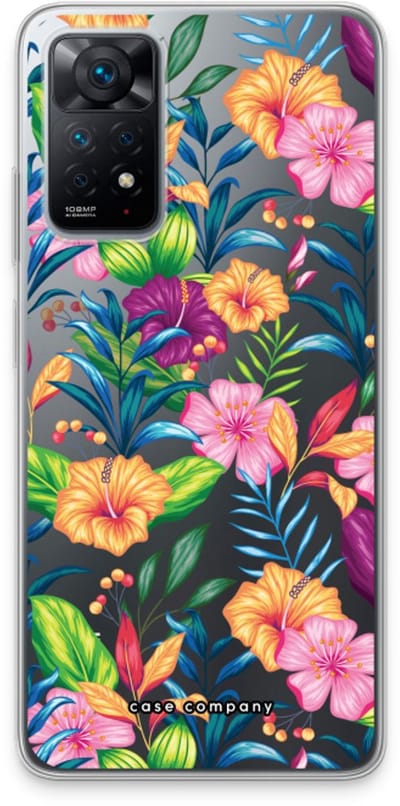 Case Company® - Hoesje geschikt voor Xiaomi Redmi Note 11 Pro hoesje - Tropisch 2 - Soft Cover Telefoonhoesje - Bescherming aan alle Kanten en Schermrand