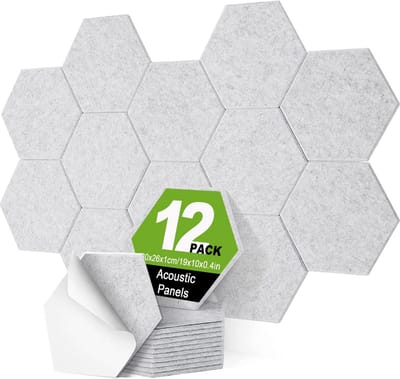 Akoestische Panelen Set (12 stuks) Geluidsdemping en Isolatie