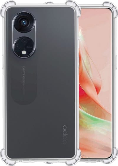 Hoesje - Geschikt voor OPPO Reno 8T 4G - Sterk & Shockproof - Siliconen Case - Back Cover - Telefoon Hoes Shock Proof - Telefoonhoesjes - Transparant