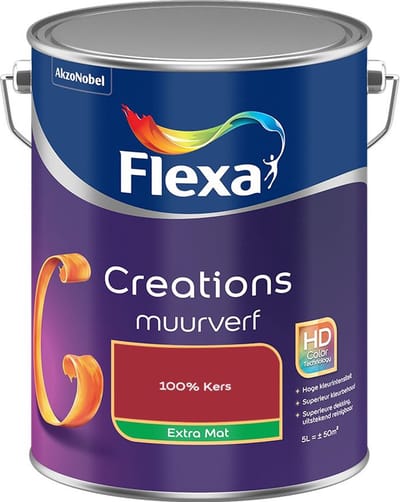 Flexa - Creations Muurverf Extra Mat - 100% Kers - Mengverf - 5 L