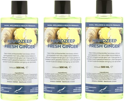 Handzeep Fresh Ginger 500 ml - set van 3 stuks