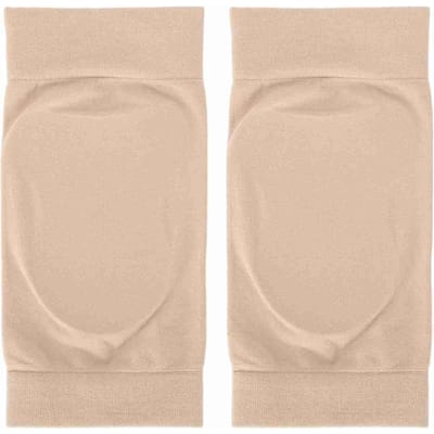 Zachte Elastische Enkelbeschermingsmouw Siliconen Beschermkussen Ademende Voet Hiel Scheur Sok beige