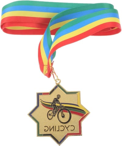 Metalen Wieler Medailles - Fiets Prijzen - Sportevenementen - Duurzaam Zinklegering - 51 x 7 cm - Goud