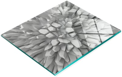 Decoratieve snijplank van gehard glas met 3D-afbeeldingen, 60x52 cm