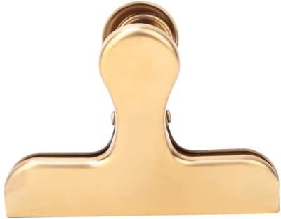 Dailygoods- Bulldog Clip Roestvrij Staal - Vintage Retro Stijl - T-vorm - Grote/Lange Vorm - Kleine/Lange Vorm - Duurzaam en Veilig - Papierclip