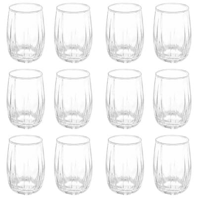 Vivalto Drinkglazen Arcade - 12x - helder transparant - glas - 380 ml - waterglazen