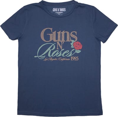Guns N' Roses - California 1985 Dames T-shirt - S - Blauw