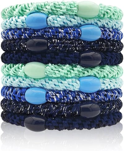 Set van 10 Elastische Haarbanden voor Vrouwen en Meisjes - Multikleurige Vlechtbanden voor Dikker Krullend Haar en Dagelijks Gebruik
