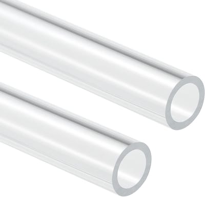 2 Stuks 10mm x 14mm Duidelijke Acryl Buizen voor Aquarium, Waterkoeling en Sanitair - 10 Inch Lang