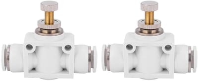 Dailygoody - Pneumatische luchtsnelheidsregelaar - Snelkoppeling - 2 stuks voor pneumatisch gereedschap - 6 mm - Messing - Efficiënt en duurzaam - Ges