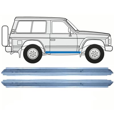 Reparatie dorpel voor Nissan Patrol Y60 GY60 1990-1997 / Links = Rechts / Set