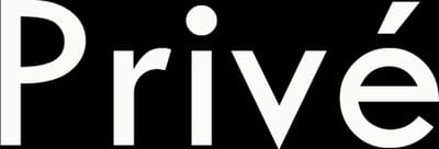 Priv√© - Deursticker - wit - 3 x 9 cm - vinyl - tekst - plakletters