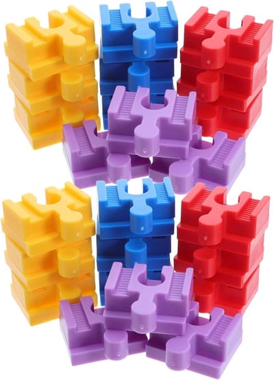Bouwstenen Treinbaan - Spoor Adapter - Creatief Spelen - Meerdere Niveaus - 45 x 37 x 2 cm - Diverse kleuren