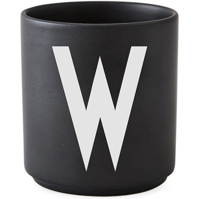DESIGN LETTERS - Personal beker porselein  - zwart - W