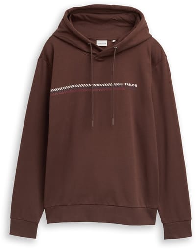 Tom Tailor - Hoodie-sweatshirt met logoprint - Maat XXL - bag brown