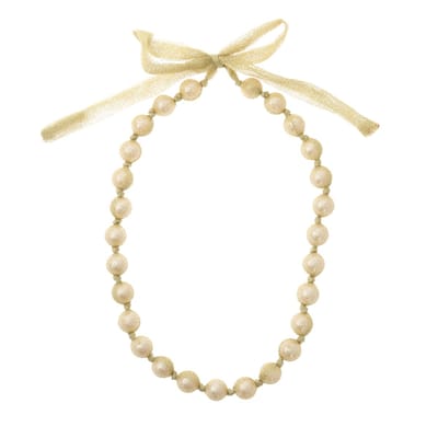 Dames Ketting Goudkleurig – Statement Parelketting met Grote Kralen – 63 cm – Elegant & Trendy – Behave