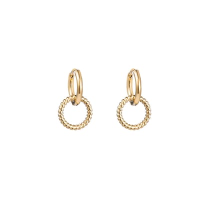 Day&Eve by Go Dutch Label Oorhangers circle goud E2786-2