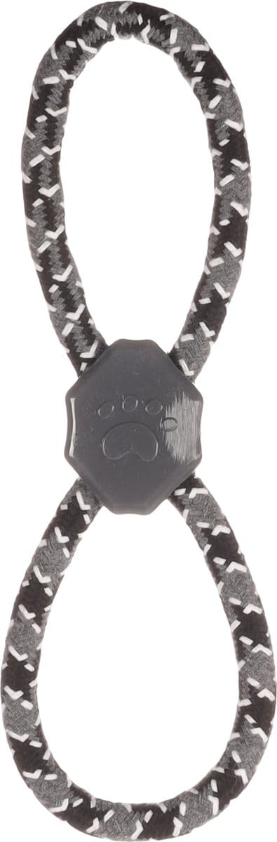 Flamingo Revi - Speelgoed Honden - Hs Katoen Revi Trektuig 8-ring Grijs 28cm - 1st - 135139 - 1st