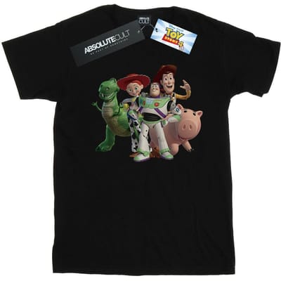 Disney Heren Toy Story 4 Groep T-Shirt (Zwart)