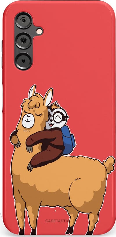 Casetastic hoesje geschikt voor Samsung Galaxy A14 (2023) 5G / Samsung Galaxy A14 (2023) 4G - Dubbellaagse bescherming - Lui en lekker - Fashion Case - Koraal Goud