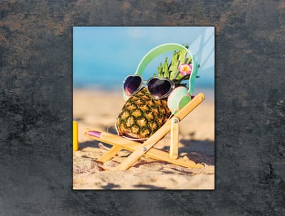 TMK ArtDeko - Snijplank van gehard glas - 45x52 cm - Ananas Motief