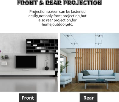 Draagbaar Opvouwbaar Projectiescherm 16:9 - 40 tot 120 Inch - voor Thuisbioscoop, Camping en Presentaties