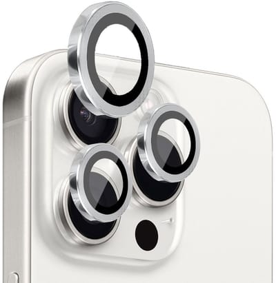 Solidenz Camera Lens Protector - Geschikt voor Apple iPhone 16 Pro / 16 Pro Max - White Titanium