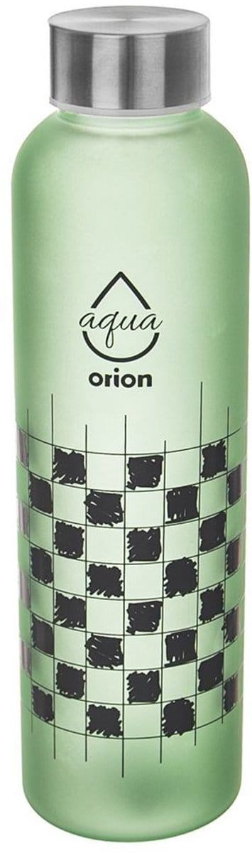 Orion - Glazen Waterfles - Groen - 600 ml - Met Stalen Dop