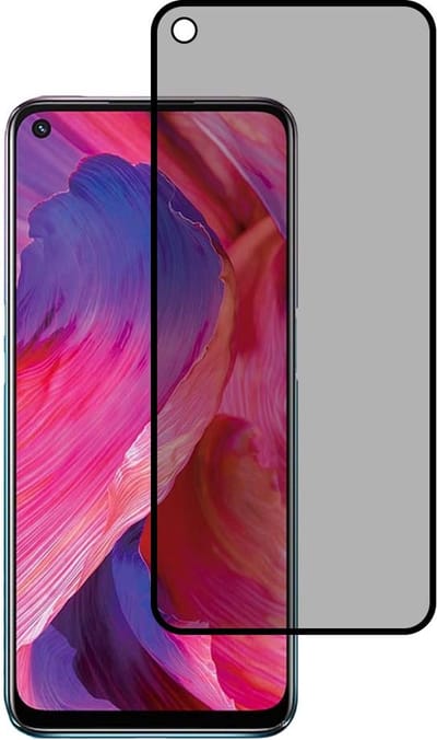Smartphonica Privacy full cover voor OPPO A54 5G tempered glass screenprotector van gehard glas met afgeronde hoeken geschikt voor Oppo A54 5G