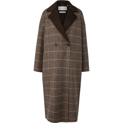 Oversized Dubbelzijdige Halflange Jas Met Reverskraag Dames COMMA